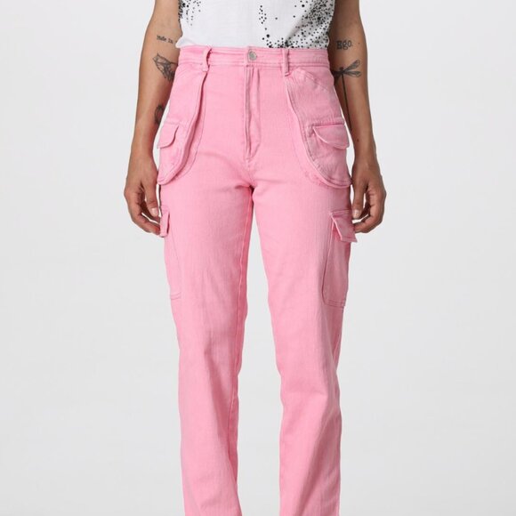 Des Phemmes SS22 Baby Pink Cargo Pants – New With Tags – IT 38 - Picture 6 of 15